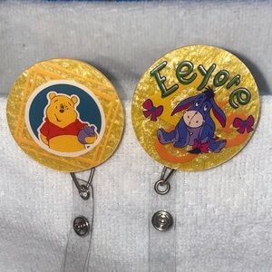 Winnie the Pooh and Eeyore Badge Reels